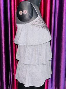 Strap Grey Top
