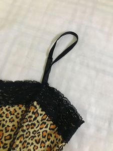 Leopard Print Corset With Boning Bust 36