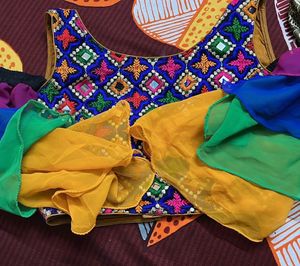 Embroidered Indian Blouse with Mirror Detail