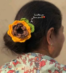 Crochet Bun Pin