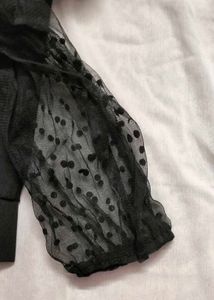 Black Sheer full Sleeve Top