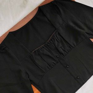 Chic Black Long Sleeve Top