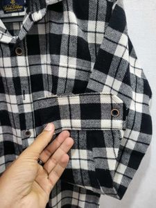 Black &amp; White Flannel Shirt