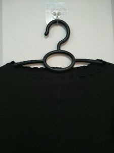 Black Ribbed Tops