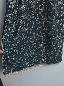 Women Sequinned Kurta With Sharara,Dupatta&amp;Sleeves