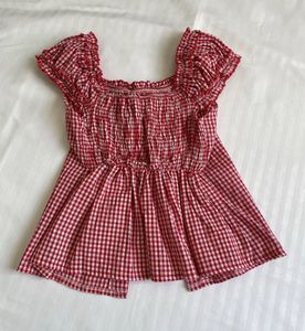 Red gingham rose top ❤️🌹