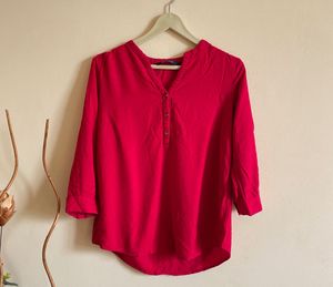 Red Sleeve Top