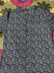 Paisley Print Button-Down Shirt