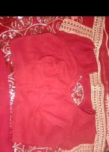 Maroon Saree