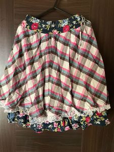 New Floral Plaid Skirt 🩷🤍☀️🥰