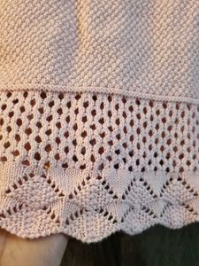 Pink Knitted Cotton Tank Top / Crop To