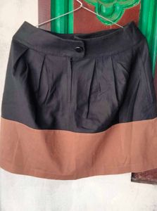 Mixxo Mini Skirt Black And Brown Combination