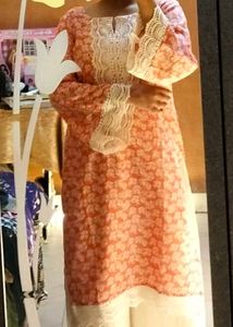 Pink Floral Kurta