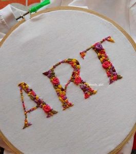 Hand Embroidered Name Tshirt