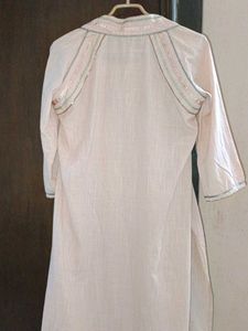 Festive Peach Embroided Kurti(W)