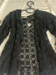 Lace Black Cardigan
