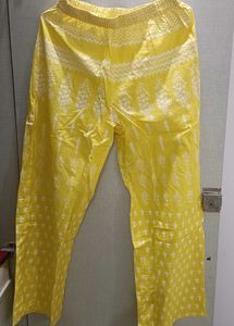 Yellow Printed Pajama Pants