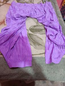 Elegant lavender  stone beads punjabi Suit patiyal