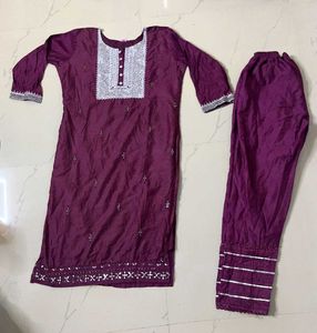 Elegant Purple Kurta Set
