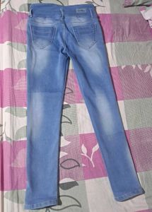 High Waisted Distressed Denim Jeans