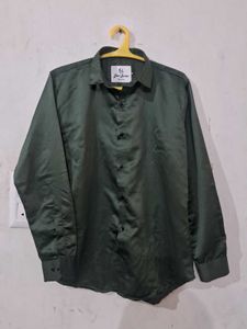 Olive Green Long Sleeve Button-Down