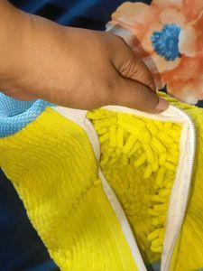 Yellow &amp; Blue Terry Shoe Washing Bag Accessory