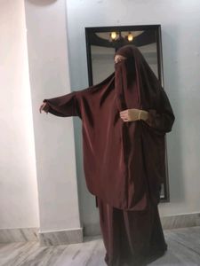 2-2 Jilbab N Khimar Black Brown