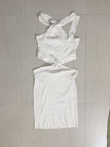 White Cutout Mini bodycon dress