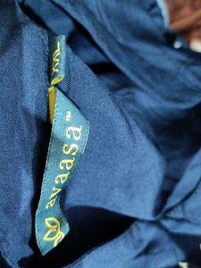 Navy Blue Printed Kurta (Women&#39;s)