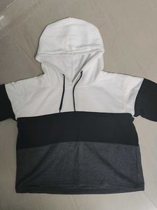 Tri Colour Cropped Sweatshirt