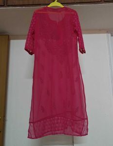 Beautiful Magenta Chikankari Kurta