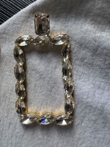 Statement Crystal Square Earrings