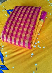 Dual Clr Checked Saree