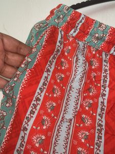 Patterned Red Shorts