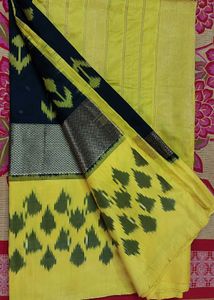 Elegant Yellow & Black Saree