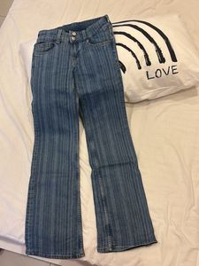 Striped Flare Jeans