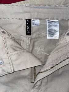 H&amp;M Wide Leg Beige Jeans