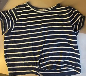 Striped Tie-Front Tee