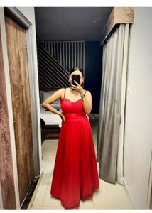 Red Satin Dress