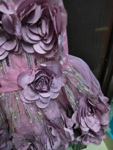 Beautiful Frock With Flowers. Work