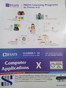 Saraswati Computer Applications Cbse Class 10 Book