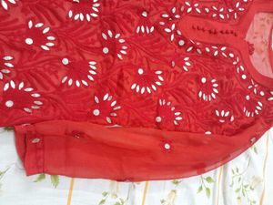 Gota Patti Kurti With Inner &amp; Dupatta
