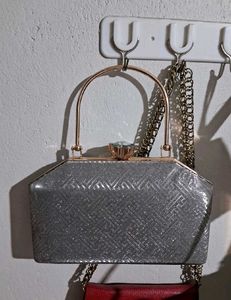 Sparkly Silver Clutch