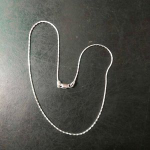 pure Silver Thin  Snack Chain 16inch