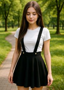 Black Suspender Skirt