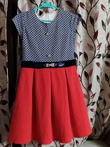 Girls&#39; Red &amp; Black Dress