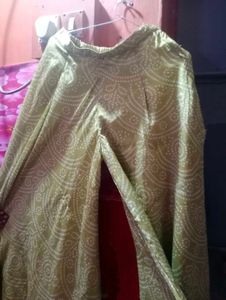 Green Embroidered Peplum Top