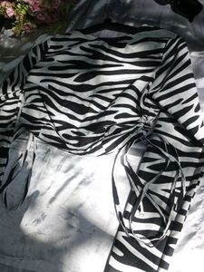 Zebra Printed Crop Top