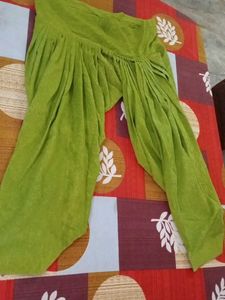 Fresh Green 💚 Suit With Semi Patiala Salwar