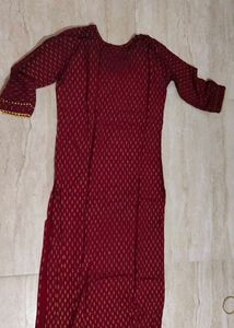 Elegant Maroon &amp; Gold Kurta
